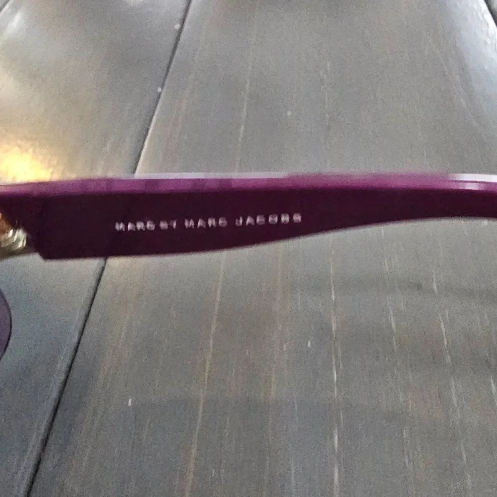Marc By Marc Jacobs Women's Gold Satin Brown Sunglasses MMJ 015/S